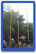 Flagpole raising at Topridge