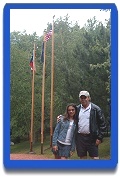 Flagpole raising at Topridge