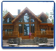 Log Home in Maine